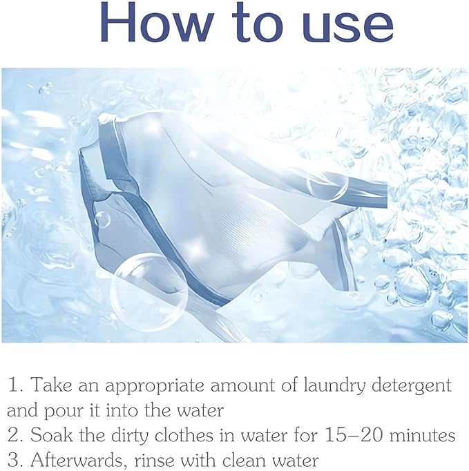 Active Enzyme Laundry Stain Remover - 2023 New Enzyme Cleaner Clothing Stain Remover, Natural Non Toxic Widely Applicable for Enzyme Carpet Fabric Hats Pet Oil Red Wine Ink Armpit Stain Remover (2PCS)