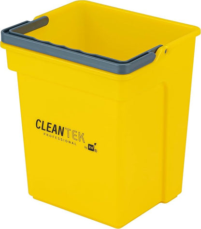 Restaurantware-Clean Tek Professional 4 Quart Cleaning Bucket, 1 Utility Pail with Handle - Heavy-Duty, Portable, Yellow Plastic Washing Pail, Perfect for Household, Outdoor, Car Wash and More