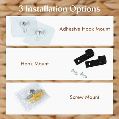 YANGQIHOME Trash Bag Dispenser with Lid, Water Hyacinth Plastic Bag Holder & Grocery Bag Holder for Kitchen, Cabinet and Countertop, 2 Slots