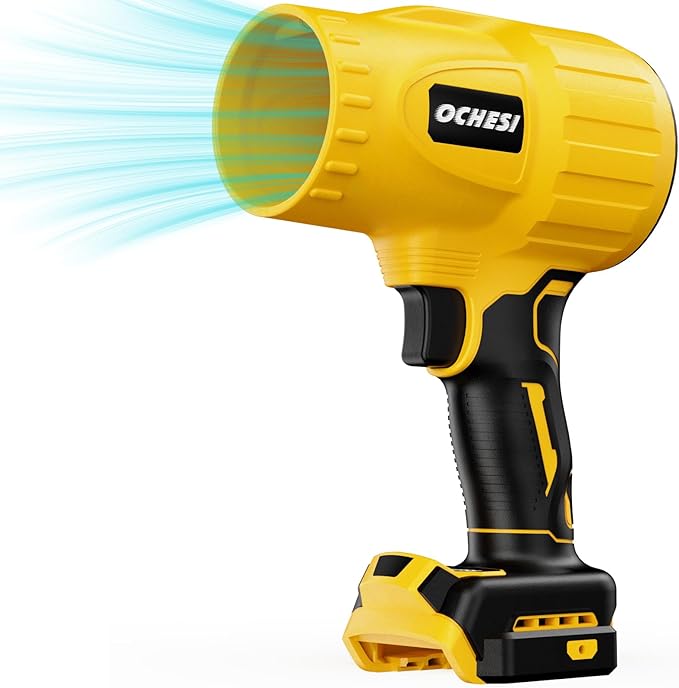 Electric Cordless Leaf Blower Dust Blower for Dewalt 20V Max Battery, High-Speed Brushless Motor Handheld Jet Fan Air Blower for Patio Cleaning, Lawn Care, Blowing Leaves and Dust (No Battery/Charger)