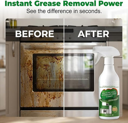 Kitchen Cleaner Spray, Heavy Duty Oil Stain Remover, Multi-Purpose Household Cleaner for Cooktop, Oven, Stove, Range Hood, Fast Grease Cleaning, 100ml/3.38 Fl.Oz (3)