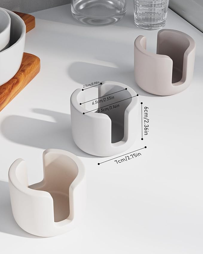 Diatomite Sponge Holder for Kitchen Sink, Quick Dry Diatomaceous Earth Compact Stone Dish Sponge Tray for Countertop