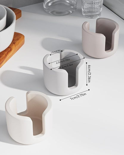 Diatomite Sponge Holder for Kitchen Sink, Quick Dry Diatomaceous Earth Compact Stone Dish Sponge Tray for Countertop