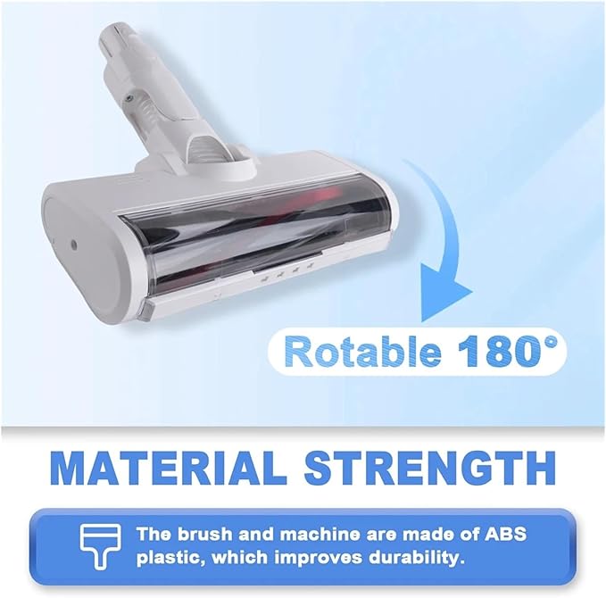 Y15AFor ，Compatible for Xiaomi， V8/V9B/V9P/V11/G9 Vacuum Cleaner Electric Floor Brush Head LED Light Cleaning Brush