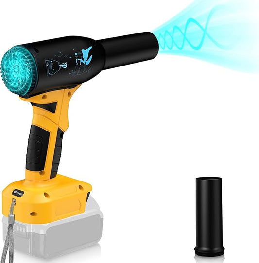 Jet Dry Blower 500W Compressed Air Duster, 400G Wind Speed, 3 Gear Adjustable, Compatible with Dewalt 20V Battery, Cordless Mini Jet Fan for Car Dry, Keyboard & Electronics Cleaning
