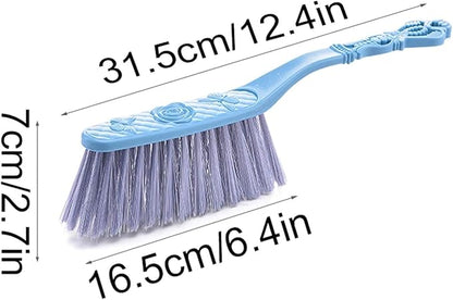 Feather Duster,Cleaning Brush Soft Cleaning Brush Hand Broom Dust Pan and Brush Set Hotel Family Clothes Dust Hair Sofa Bed Sheets Bedspread Carpet Cleaning Scrub Brushes for Cleaning (Color : Blauw)