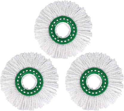 Mop Head Replacement for Libman Tornado Spin Mop System, Resuable Microfiber Mop Refill Pad, Easy to Replace, Machine Washable - White（3 Pack）