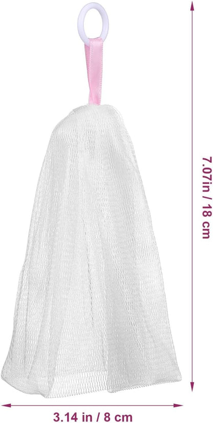 Ipetboom 3 Pcs Japanese Soap Foaming Nets Exfoliating Mesh Soap Saver Pouches for Facial Cleansing Easy to Use for Body and Shower