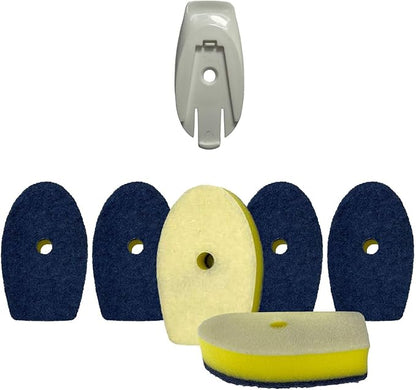 Smilyeez No-Plastic Non-Scratch Sponge Refill for OXO Good Grip Dishwand (Packs of 6) Throw Away The Sponge, NOT The Plastic