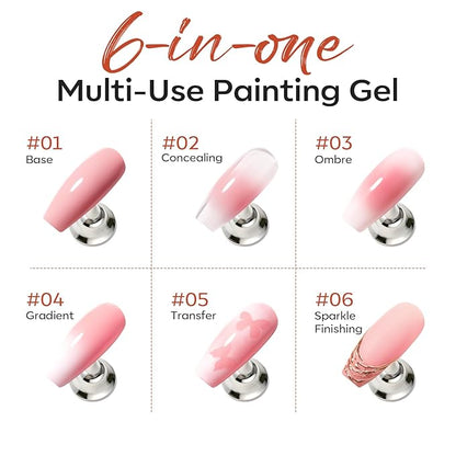 modelones Pat Paint Gel Nail Polish, 1 Jar Soak Off UV Patting Gel Polish Pigmented Colors for Ombre & Gradient & Blush Blooming & French Tip Nail Art, Nude