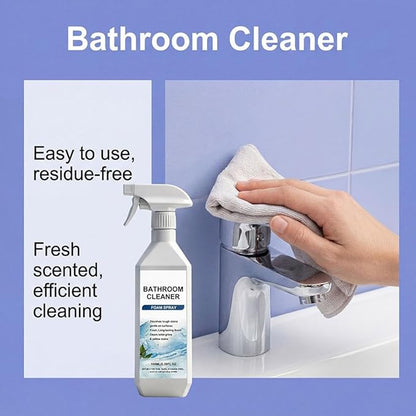 Scale Remover Bathroom Cleaner Foam Spray, Formula for Hard Water Stains, Toilet Grime & Soap Scum on Multi-Surfaces, Powerful Scale Remover, Suitable for Tiles, Glass, Stainless, Steel