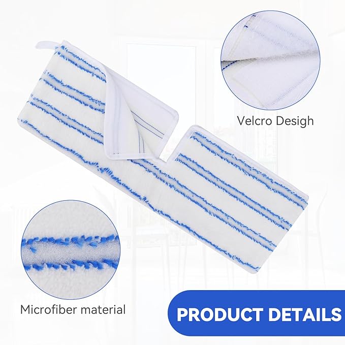 Mop Heads Replacements Compatible with Cedar Dual-Action Flip Mop - Chenille Double Sided Replace Pads for Dry/Wet Use - Washable Dust Mop Refills,3 Microfiber + 2 Chenille-Microfiber Double Sided