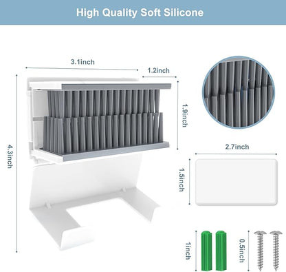 Hair Catcher, Reusable Shower Wall Hair Collector Hair Trap for Drain Protector, Silicone Hair Catcher for Bathroom Bathtub