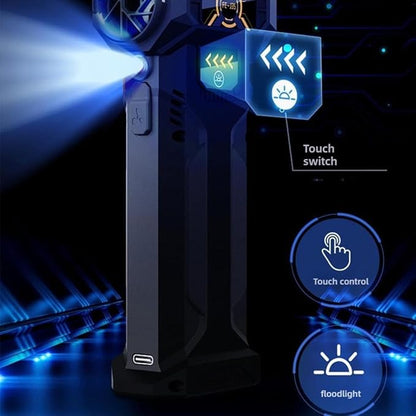 Ac-27 Air Duster, 2025 Upgraded Ac-27 Turbo Fan with Led Light,130000rpm Electric Air Duster,Rechargeable Cordless High-Speed Ac-27 Duster,120w High Power Air Duster for Computer Outdoor