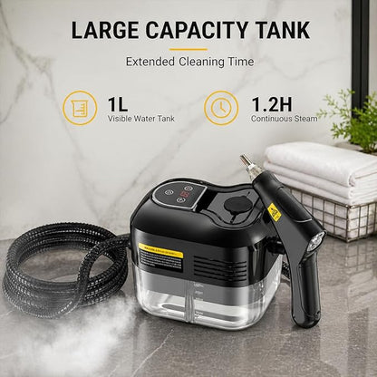 2500W Handheld High-Temperature Pressurized Steam Cleaner, Professional High-Pressure Rapid-Heating Steam Cleaner, Steam Cleaner For Car, Kitchen, Bathroom, Furniture, Windows (White)