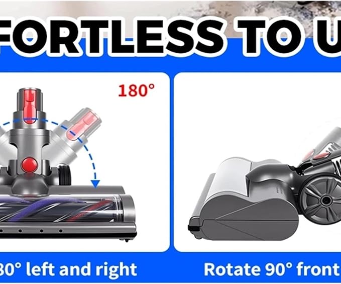 Roller Brush Head，Compatible for Dyson ，V7 V8 V15 Cordless Vacuum Quick Release Motorhead with LED Headlight Deep Cleaning Parts(1PC Brush Head)