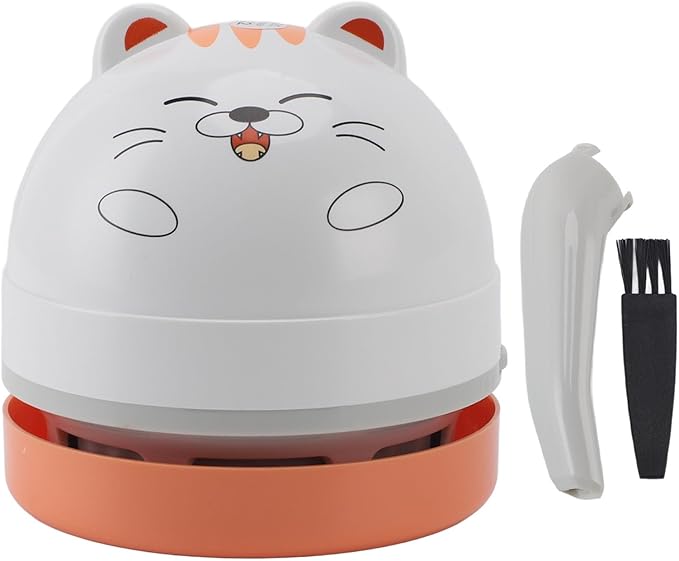 Mumusuki Mini Desktop Vacuum Cleaner AA Battery Powered,Handheld Portable Cordless Vacuum Cleaner, Ideal for Desk, Home, Car (Cat), Mumusukifwna3u7k25-13