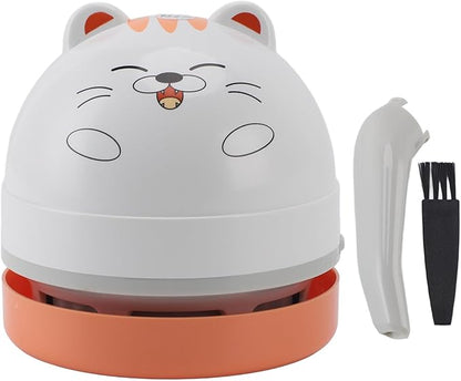 Mumusuki Mini Desktop Vacuum Cleaner AA Battery Powered,Handheld Portable Cordless Vacuum Cleaner, Ideal for Desk, Home, Car (Cat), Mumusukifwna3u7k25-13