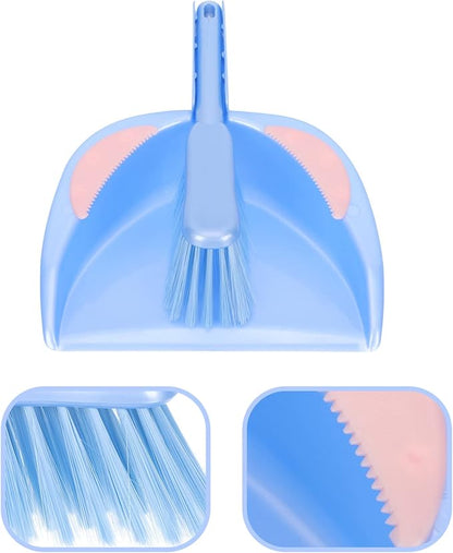 Zerodeko 1set Dustpan and Broom Home Cleaning Ergonomic Design for Desktop Car Interior and Narrow Corners Portable Dustpan Supplies Convenient Dust Cleaning Tools