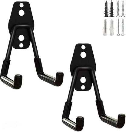 SMARTOLOGY Heavy-Duty Utility Hooks, Wall Hanger, Small 2 Pack, 3 inch Long 2.5 inch Wide, for Garage, Indoor and Outdoor, Ladder Hanger Accessories