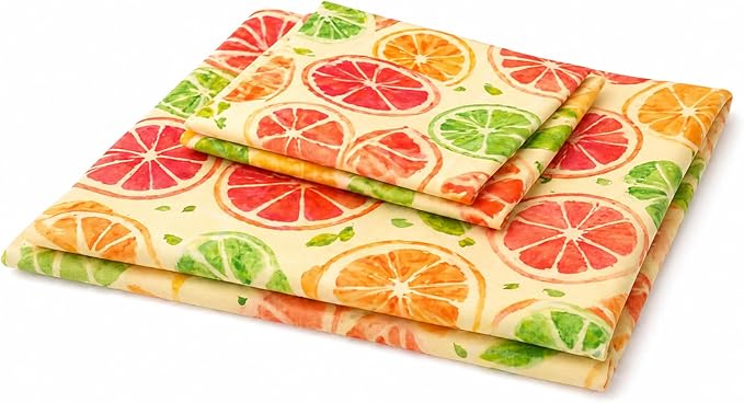 Beeswax Food Wraps – 3 Pack (Small, Medium & Large)