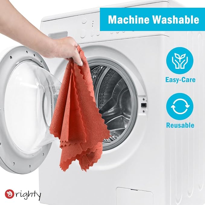 Orighty Microfiber Cleaning Cloth, 600 Pack Highly Absorbent Cleaning Rags, Household Cleaning Supplies, Reusable Microfiber Towels Lint Free Cloths for House, Kitchen, Car Care, 12x11 inch, Red