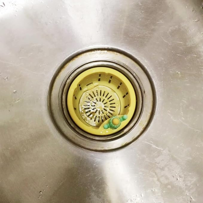 Cactus Kitchen Sink Drain Strainer, Upgrade Self-Cleaning Faucet Hanging Filter Basket, 2026 New Multifunctional Kitchen Sink Drain Strainer Press Automatic Dumping Basket (Green)