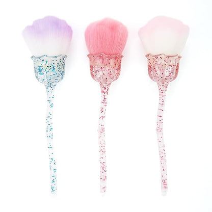 3pcs Dust Brush for Acrylic Nails Large Powder Brush Makeup Brush Nail Duster Brush Acrylic Nail Brush Cleaner Nail Art Brushes Manicure Brush for Cleaning Nail Art Tools