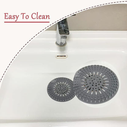 KTOJOY Bathroom Sink Drain Strainers, Hair Catcher Shower Drain Covers Protector - Flexible TPR Material, Multi-Color for Tub Shower Sink, 6 Pack
