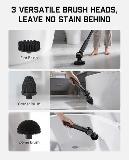 Fanttik 3 Pcs Replacement Brush Heads for Flip G9 Pro Electric Spin Scrubber, Suitable for Fanttik Flip G9 Pro Electric Scrubber Only, Brush Accessories for Bathroom, Shower, Kitchen Floor