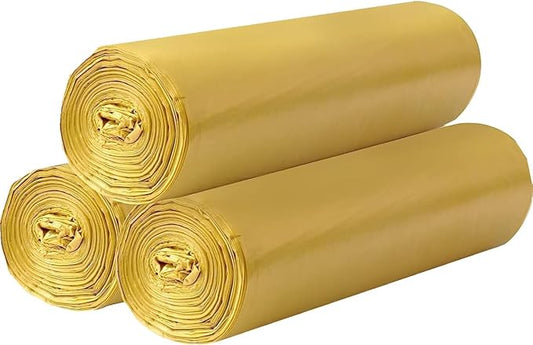 3 Rolls Small Trash Bags - 60 Counts Durable 4 Gallon Small Garbage Bags for home office kitchen Bathroom Bedroom Trash Can liners（Gold）