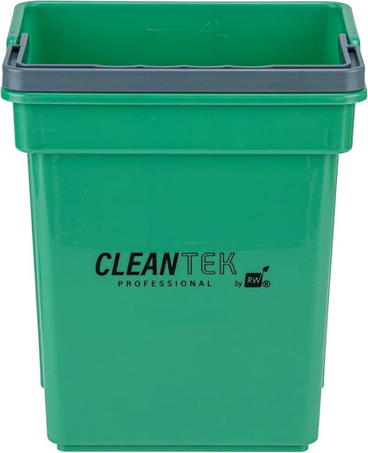 Restaurantware-Clean Tek Professional 4 Quart Cleaning Bucket, 1 Utility Pail with Handle - Heavy-Duty, Portable, Green Plastic Washing Pail, Perfect for Household, Outdoor, Car Wash and More