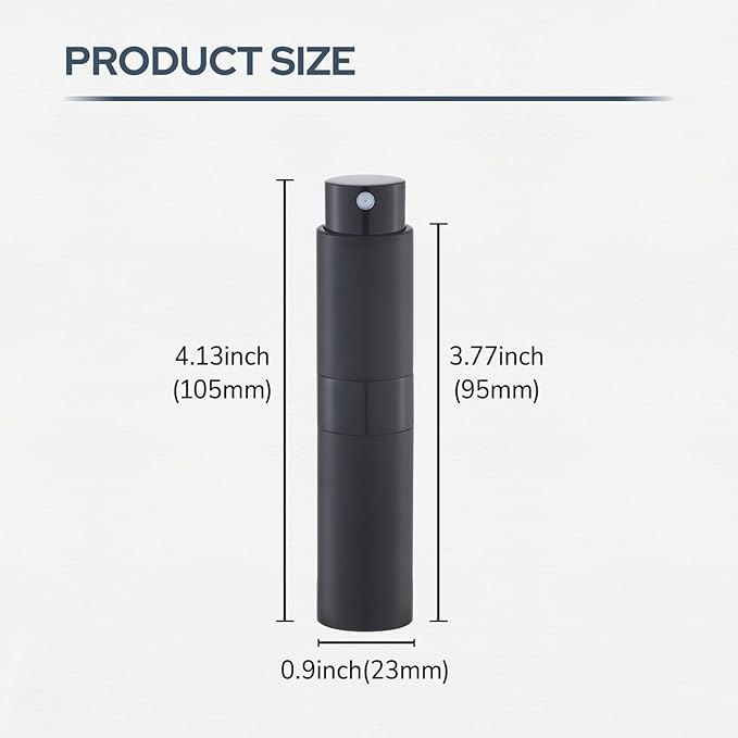Fusupak Perfume Atomizer Travel Bottle Refillable: Cologne Sprayer Portable for Men - Mini Spray Empty for Refill - 8ml Small Size Blue