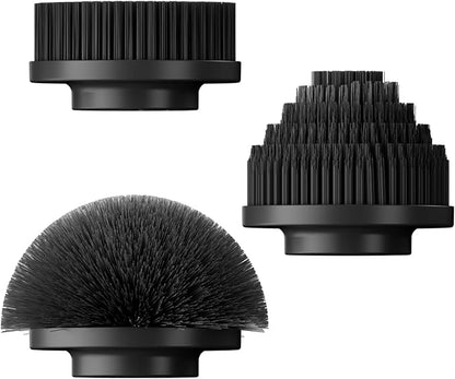 Electric Spin Scrubber Replacement Brush Heads for Cordless Spin Scrubber, 3pcs Extra Brush Accessories Suitable for TECFUN S1 Pro & L1 Power Scrubber, Cleaning Brush for Tub,Tile,Floor-Black