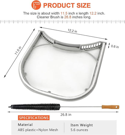 Beaquicy 5231EL1003B DLE2516W Dryer Lint Filter with Felt Seal and Cleaner Brush - Fit for Kenmore and LG Dryer Lint Screen - Replace DLG5932W, AP4440606,1266857, 79680318900