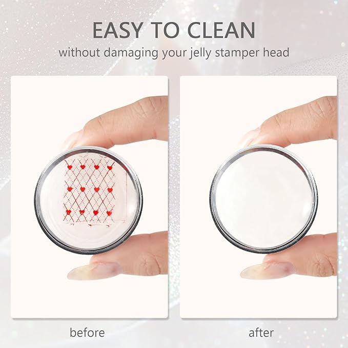 Nail Stamper Sticky Cleaner Roll with Case, Adhesive Paper Stickers for Stamping Gel Polish Removal, Lint Roll Cleaning Sheets, Nail Stamper Accessories Manicure Salon Supplies (Pink)