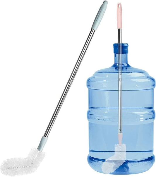 2 Pack 29.5" Bottle Brush Extra Long Stainless Steel Bottle Brushes Bendable Nylon Brush Durable 5-Gallon Water Bucket Cleaner Brushes 360° Scrubbing for Tanks, Barrels & Big Bottles (Opening > 1.7")