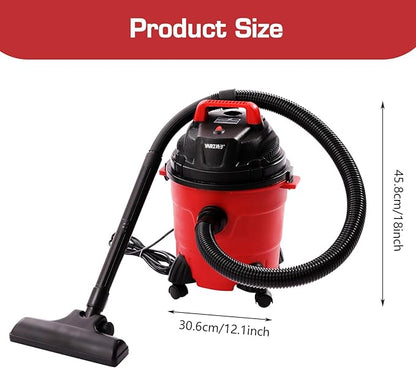 4 Gallon Wet Dry Vacuum Cleaner 1.34 Hp Shop Vacuum 1000W Portable Wet Dry Vac with Blower Function Floor Cleaner for Cleaning Car, Boat, Pet Hair, Hard Floor