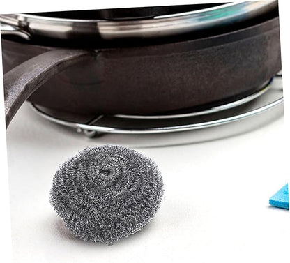 20pcs Pot Cleaning Balls Metal Scrubbers for Kitchen Grill Oven and Pan Cleaning Scrubbers for Tough Stains and Grease Removal