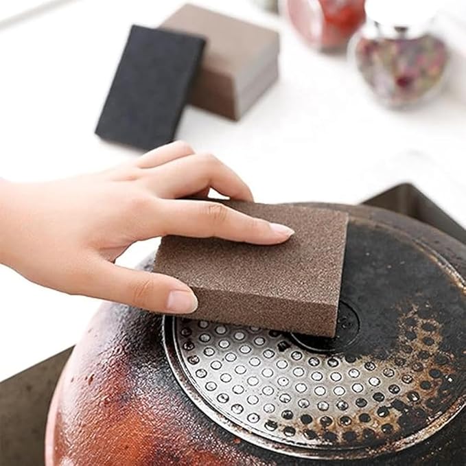 Magic Cleaning Sponge, Heavy Duty Nano Carbide Cleaning Sponge, Pot Scrubber Scouring Pad, Powerful Quickly Clean for Pots, Sink, Grill, Household, High-Density Emery Scrubber (10pcs)