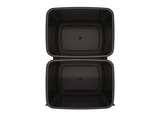 Rev-A-Shelf Steel Double Pullout Waste Container with Soft-Close, 35 Quart, Black - Sliding Garbage Bin System with Dual Trash Can for 18" Home Kitchen Base Cabinet, 53WC-1835SCDM-218