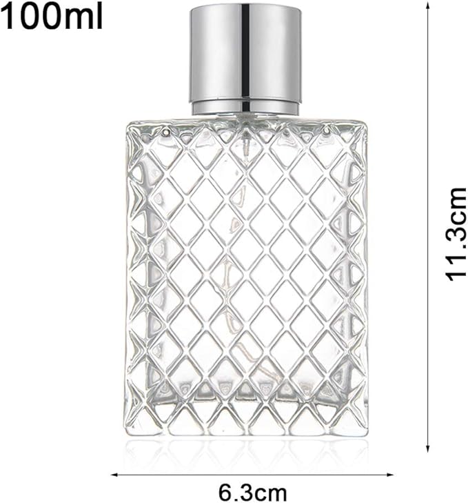 100ml 3.4 oz Refillable Spray Perfume Bottles large cosmetic Fine Mist Atomizer Empty Portabe Clear Glass Essential Oil Container for Travel