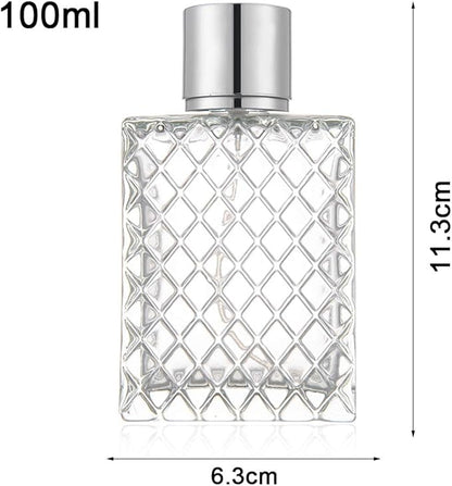 100ml 3.4 oz Refillable Spray Perfume Bottles large cosmetic Fine Mist Atomizer Empty Portabe Clear Glass Essential Oil Container for Travel