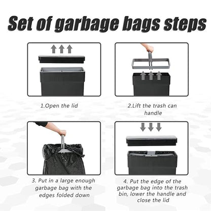 BestOffice 13 Gallon Trash Can Automatic Kitchen Trash Can Touch Free High-Capacity Garbage Can with Lid for Bedroom Bathroom Home Office 50 Liter (Black, 1) (1, Black)