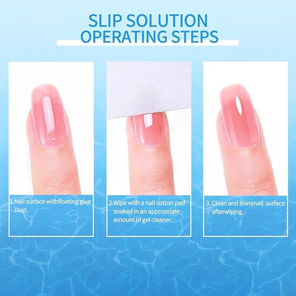 Poly Gel Slip Solution & Nail Cleaner - Professional Polyester Nail Gel Surface Cleaner for Nail Care (1pcs)40ml/1.35 fl oz