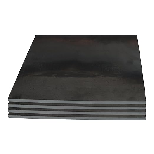 Weldable 5/16 Inch Hot Rolled Mild Steel Plate Mill Finish (12 x 12 Inch, Pack of 4) - Made in USA