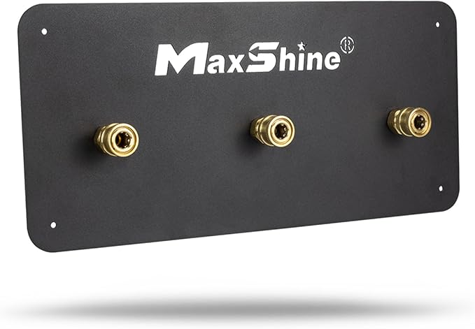 Maxshine 1/4" Universal Quick Connect Foam Cannon Holder (3 Cannons, Brand) – Wall-Mounted Organizer for Garage & Mobile Detailing – Holds Multiple Foam Cannons – Durable & Compatible Design