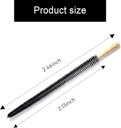 Dryer Vent Cleaner Brush, 2 Pack, 27.95 Inches, Flexible Full-Bristle Lint Removal Tool for Trap Duct