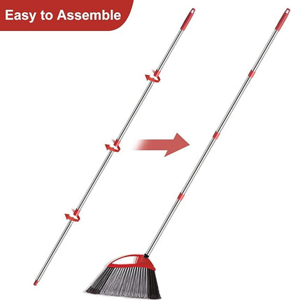 4-Section Spin Mop Replacement Handle, Mop Handle Compatible with Ocedar Spin Mop, 2.5-to-5 Foot Easy Cleaning Floor Mop Stick for Floor Cleaning