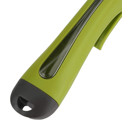 Zerodis Brushes Long Handle Scrub Brush Soap Dispening Tool Suitable for Sinks Countertops Grout Lines Pan Dish Washing Pot Brush with Pot (Green)